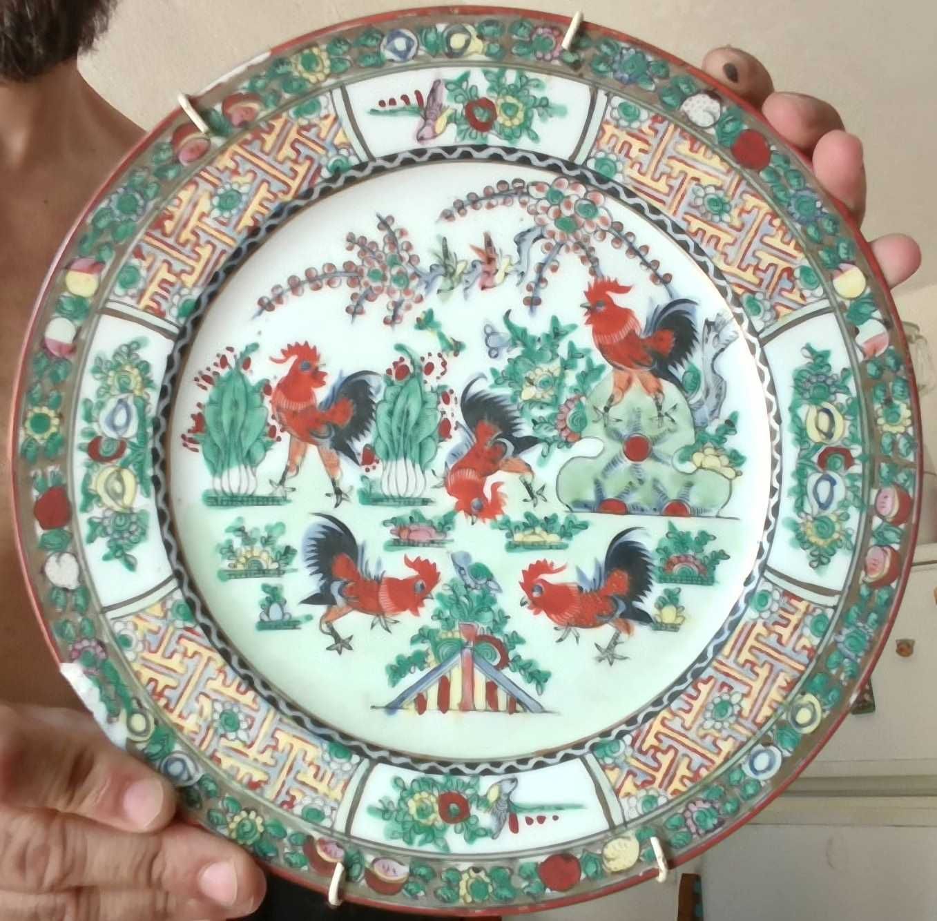 Pratos Porcelana Oriental 5 Galos de Macau