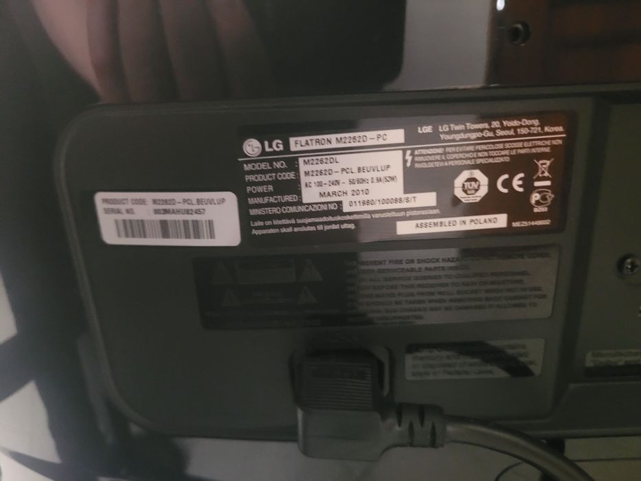 TV/Monitor LG 22" Flatron M2262D