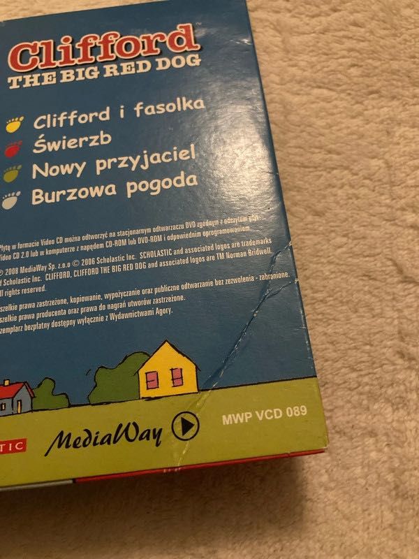 clifford wielki czerwony pies bajka/kreskówka/film na dvd/vcd