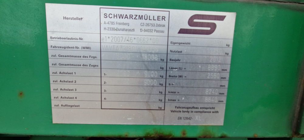 Przyczepa 18ton Schwarzmüller