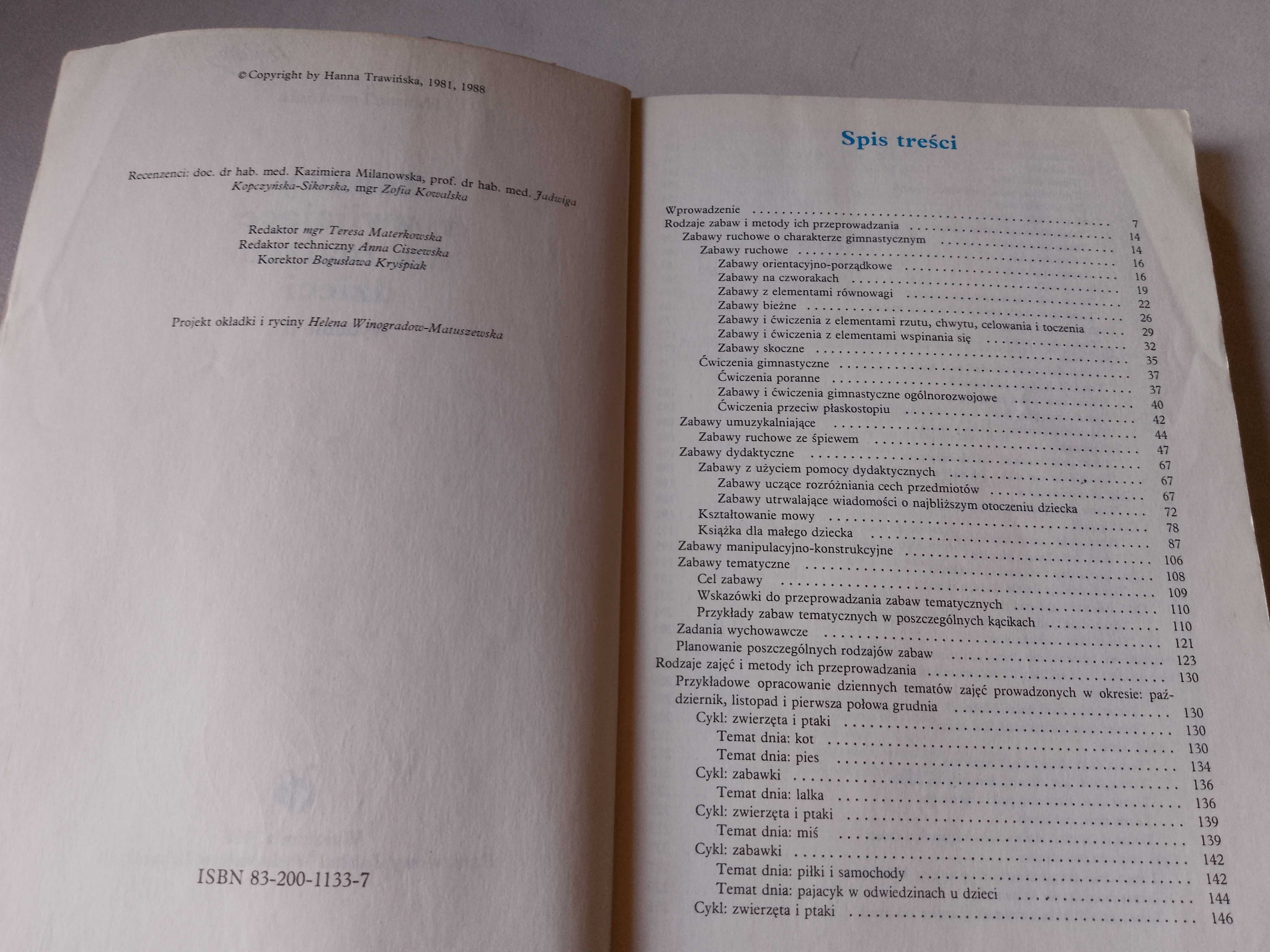H. Trawińska "Zabawy rozwijające dla małych dzieci" 1988