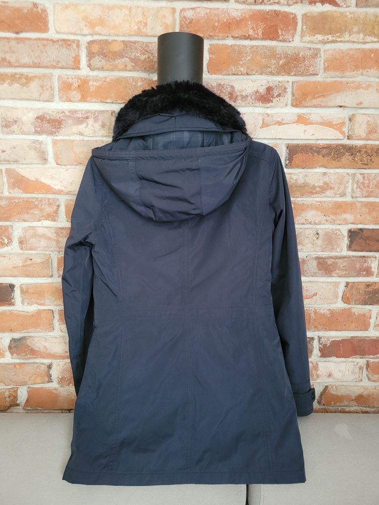 Kurtka Barbour Summer Tartan XS 34 oryginalna markowa granatowa z kapt