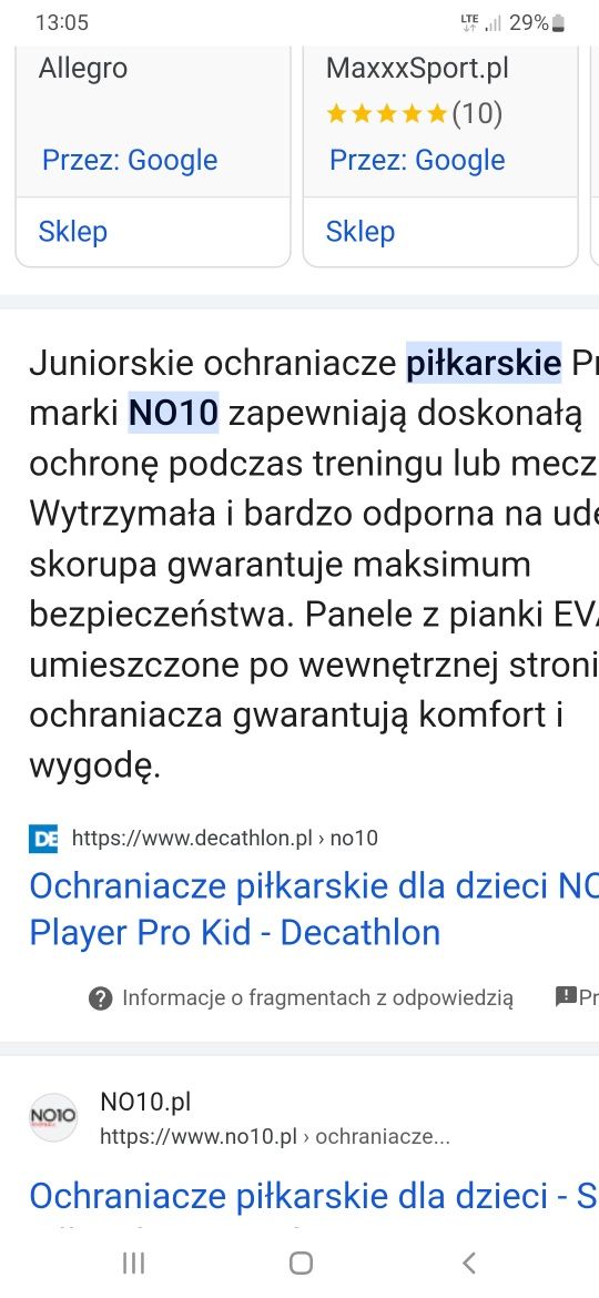 Nagolennik piłkarski NO10 junior