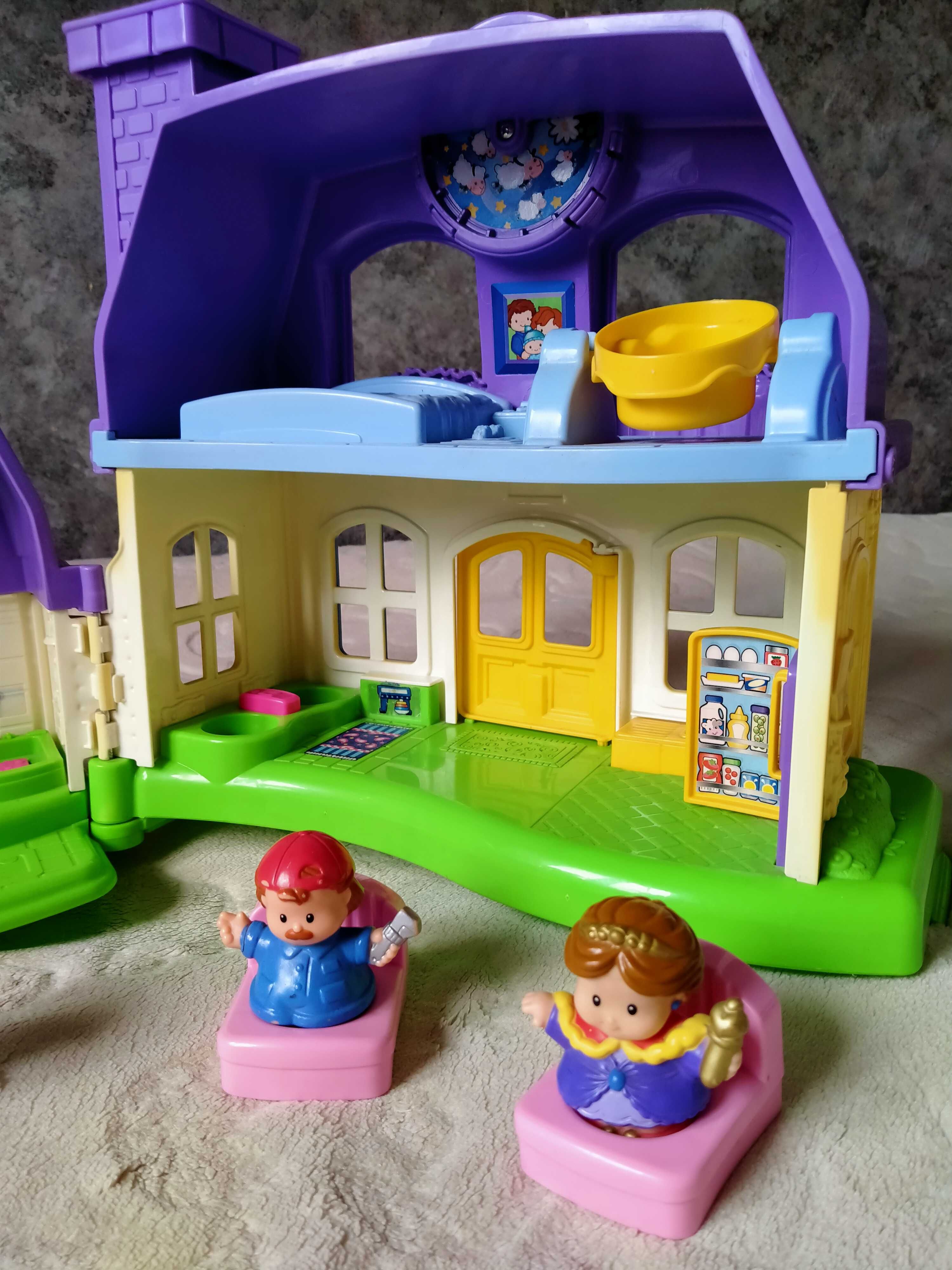 Fisher Price Little People Interaktywny Domek+Autko+6 figurek