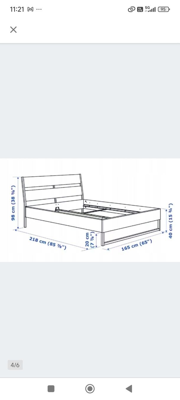 Łóżko 160x200 IKEA Trysil