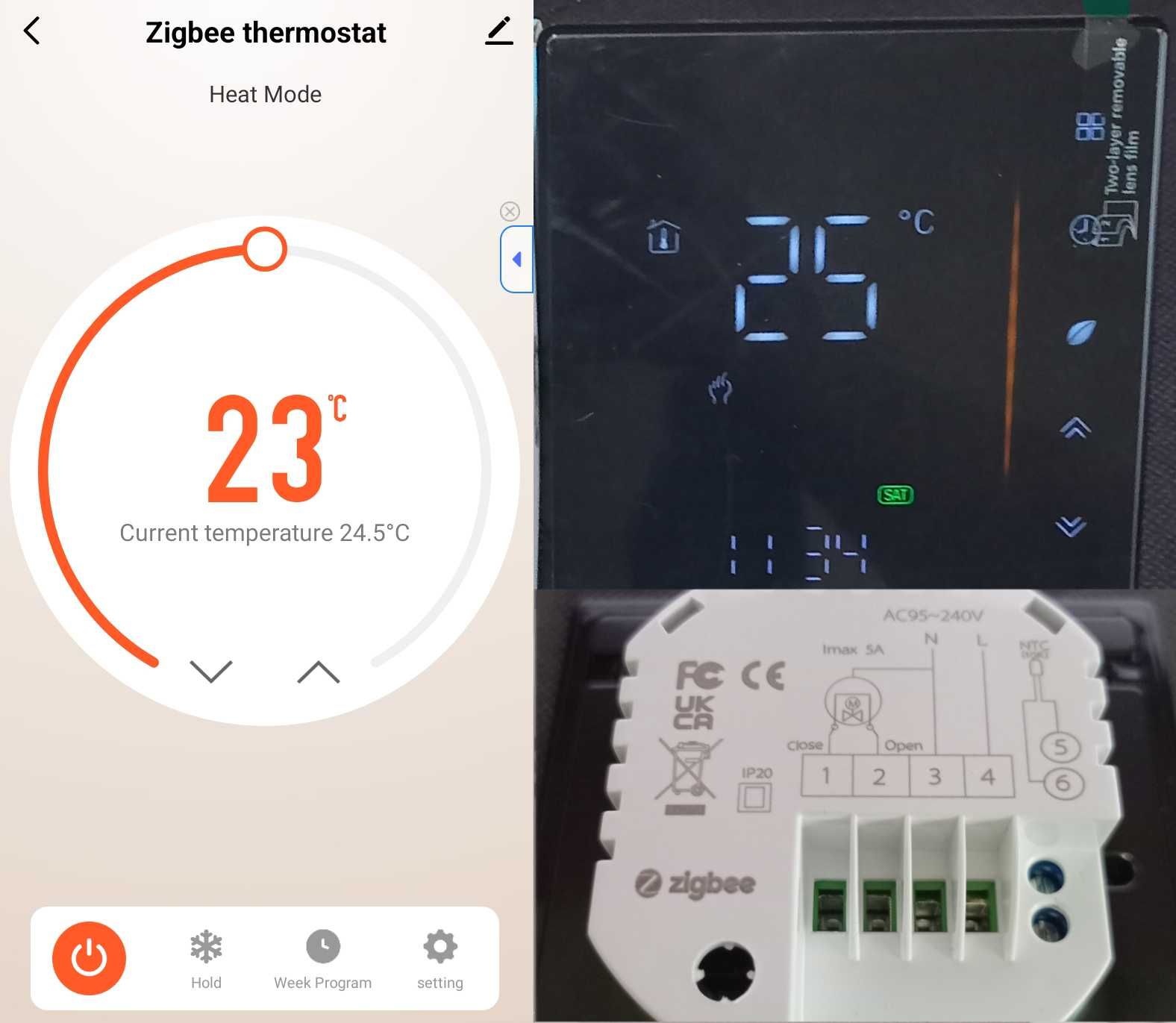 Термостат вимикач Tuya ZigBee WI-FI