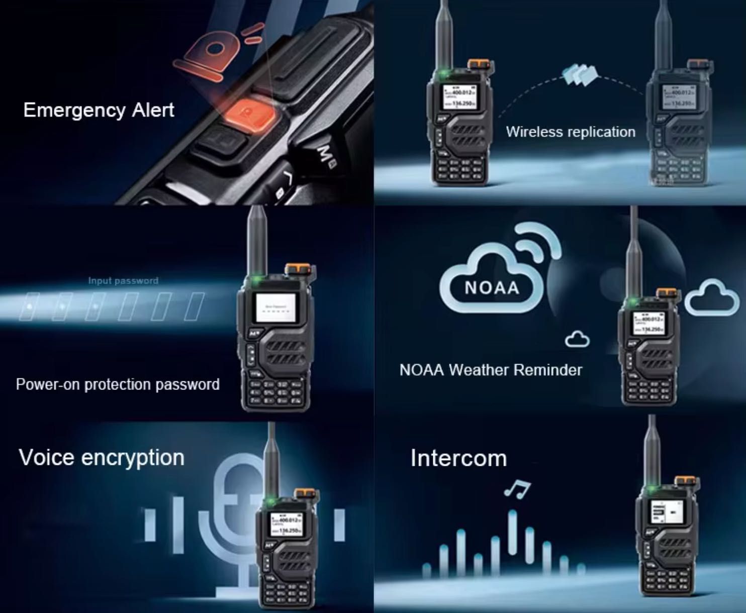 Comunicador walkie talkie  Quansheng UV K5 5W Tri Band Portátil