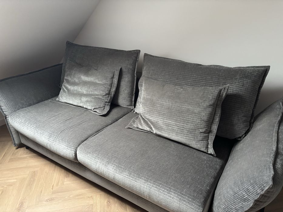 Befame carmen 3 szara sofa kamapa dozkladana