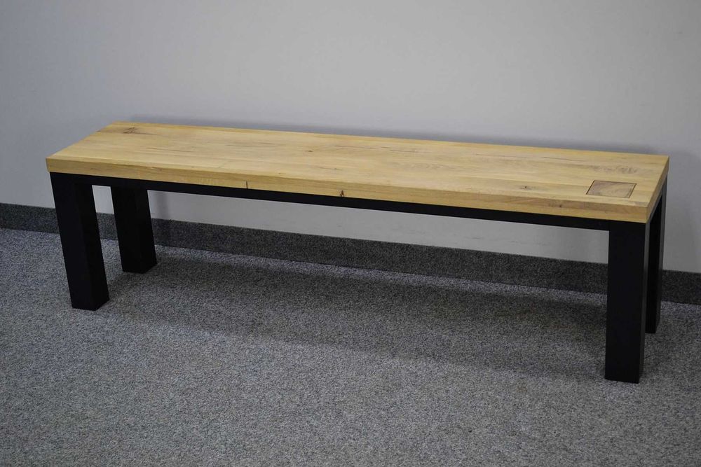 ŁAWKA, drewniana, dąb olejowany bielony, seria VILLANDERS, -68%