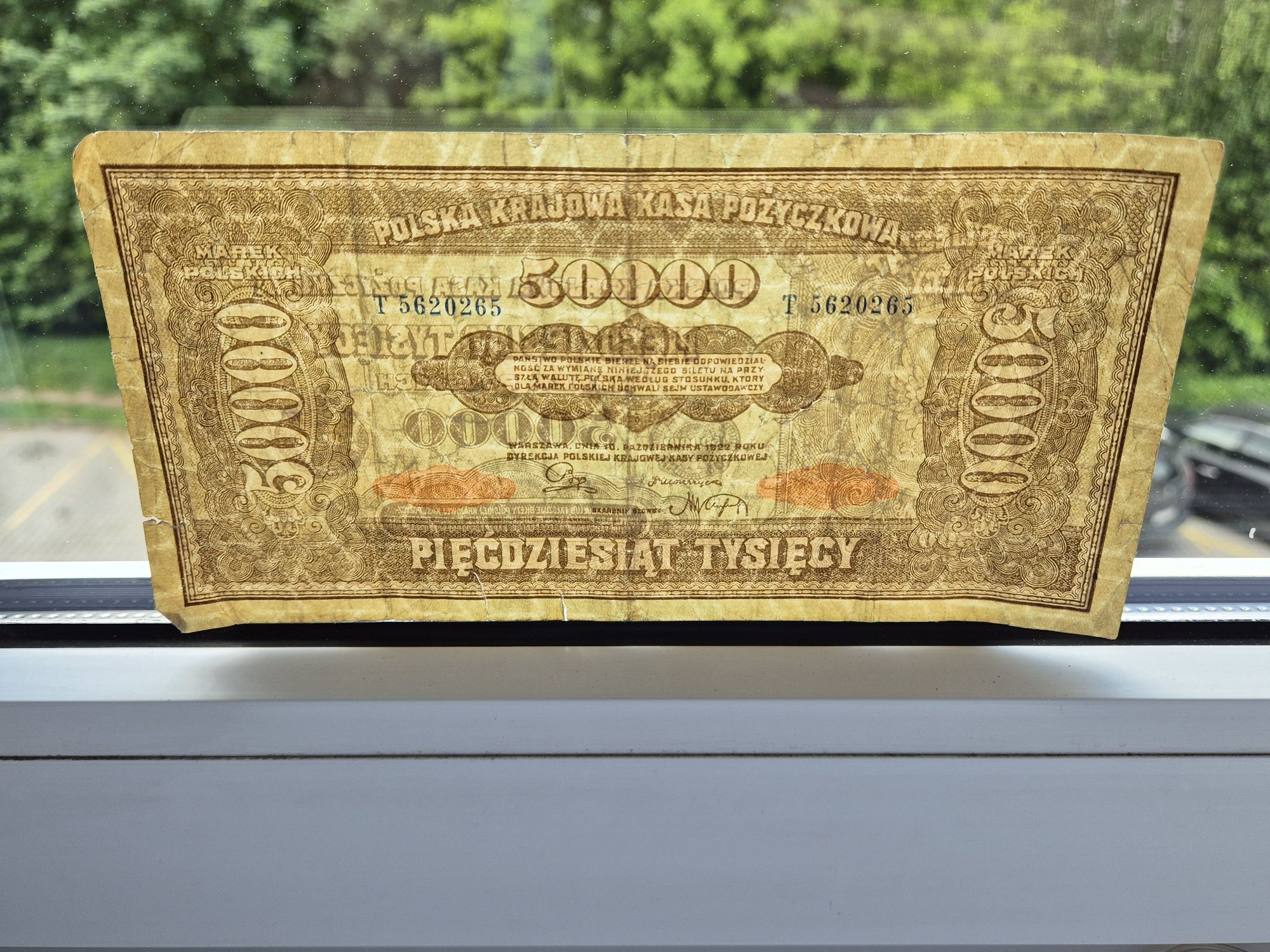 50000 marek polskich  1922 banknot polska