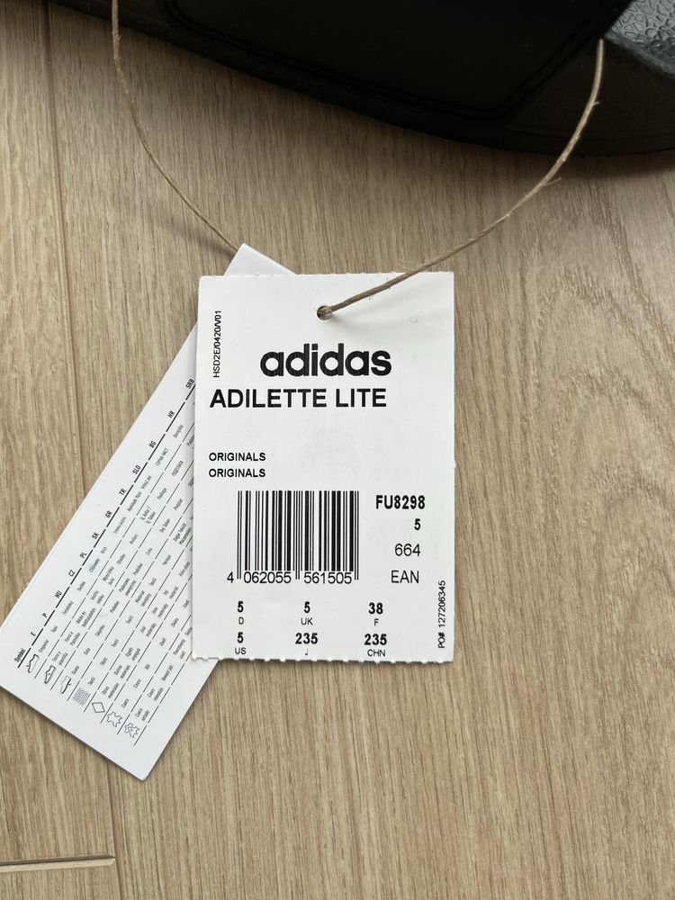 Оригінал Adidas (38-39) Originals Adilette Lite Тапочки FU8298 сандали
