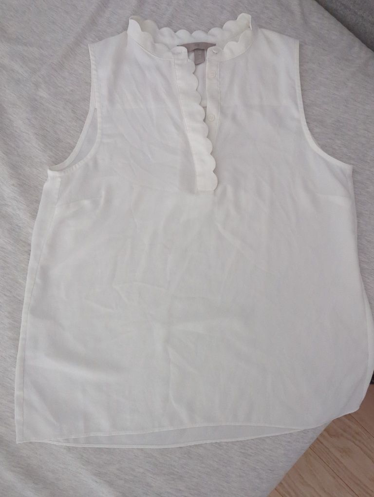 Biały top ze stójką H&M