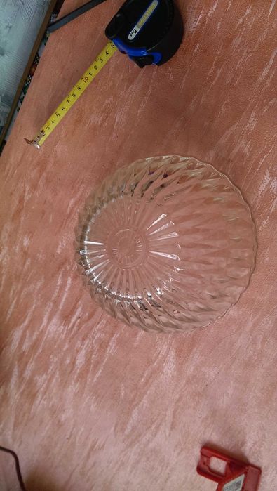 Салатница СССР винтажная штампованный хрусталь с клеймом в новом сост.