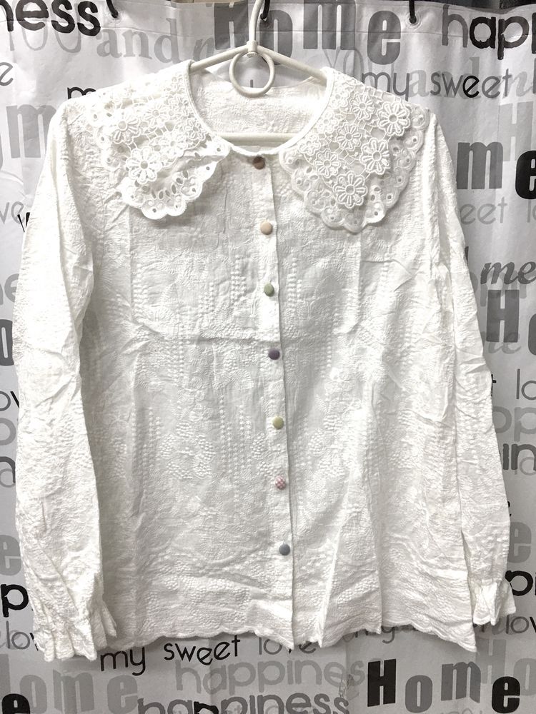 Блуза белая шитьё- кружево, прошва, 100% хлопок.