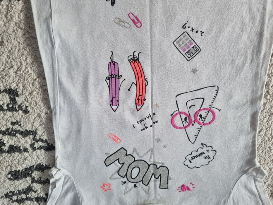Biała koszulka T-shirt 158 CoolClub bluzka