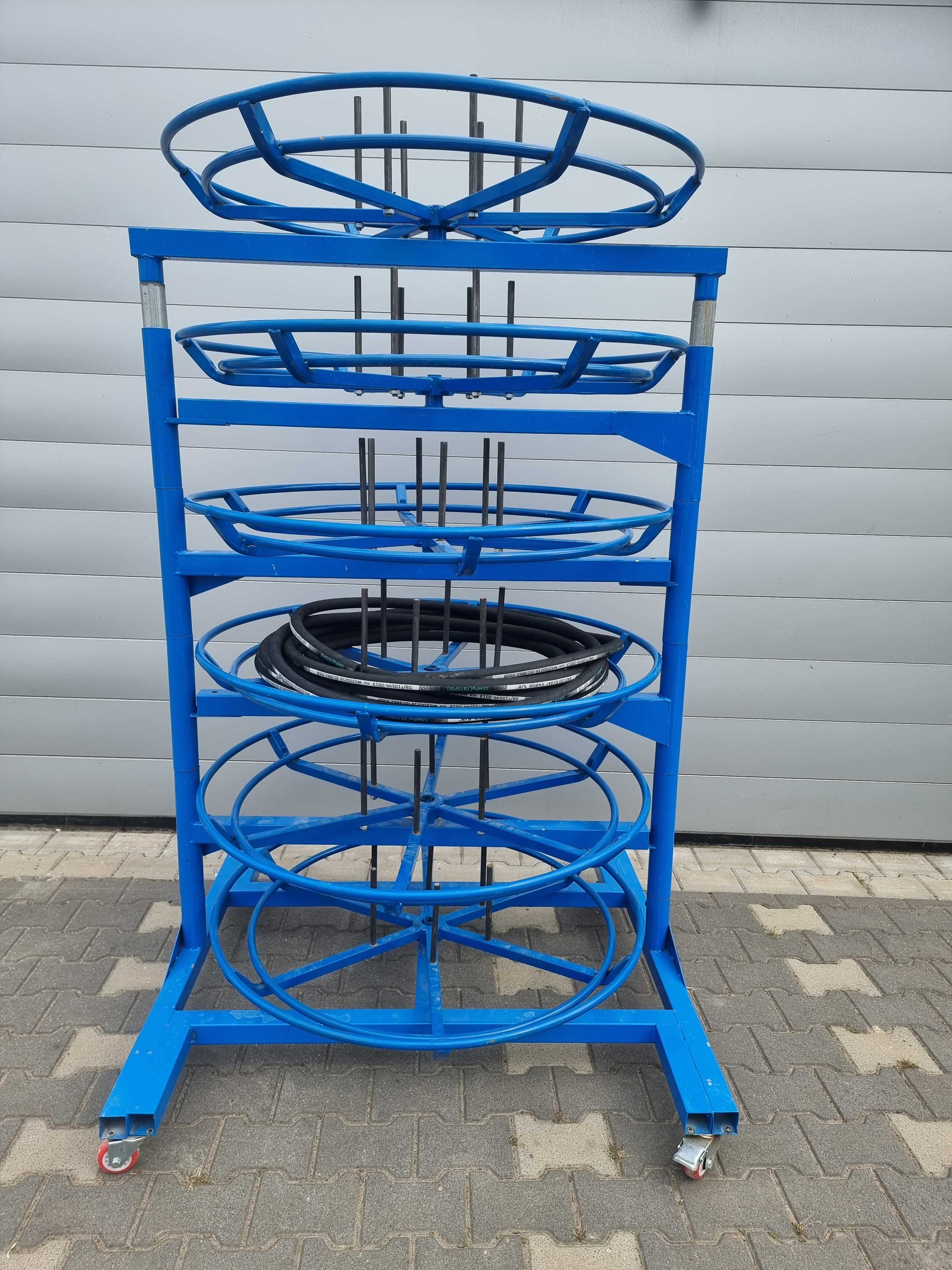 Regał  stojak do węży hydraulicznych, 6 półek