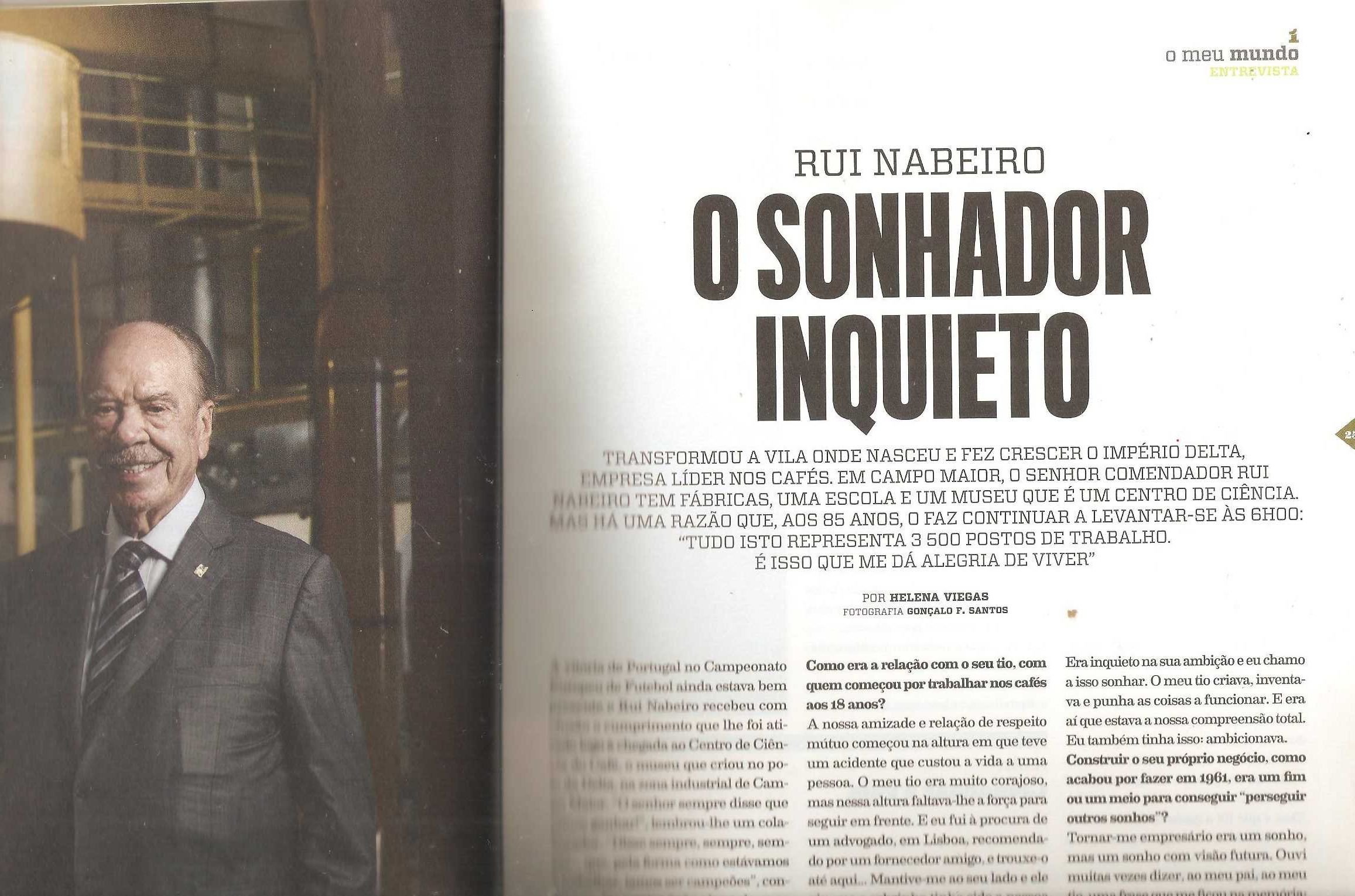 Rui Nabeiro na capa de revista 2016