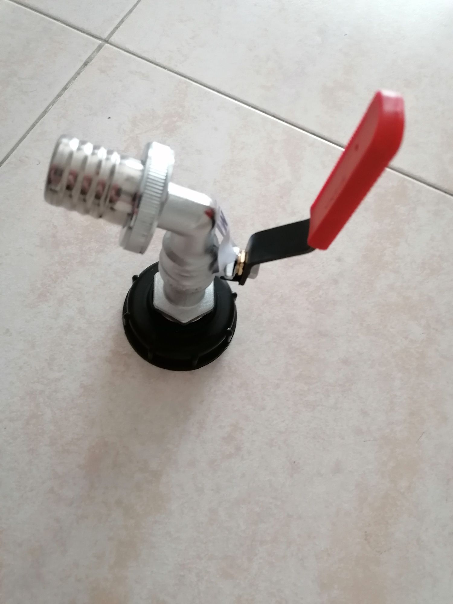 Adaptador com torneira para IBC de 1 polegada