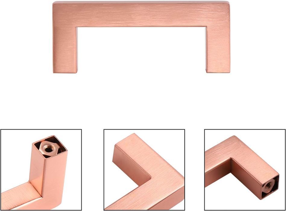 Probrico Uchwyty do Szafek Kuchennych 15 sztuk 10,2 cm Różowe złoto