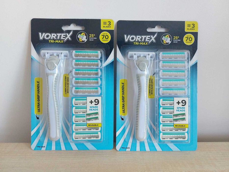 Maszynka do golenia VORTEX uchwyt wymienne głowice 3 ostrza 2 opak