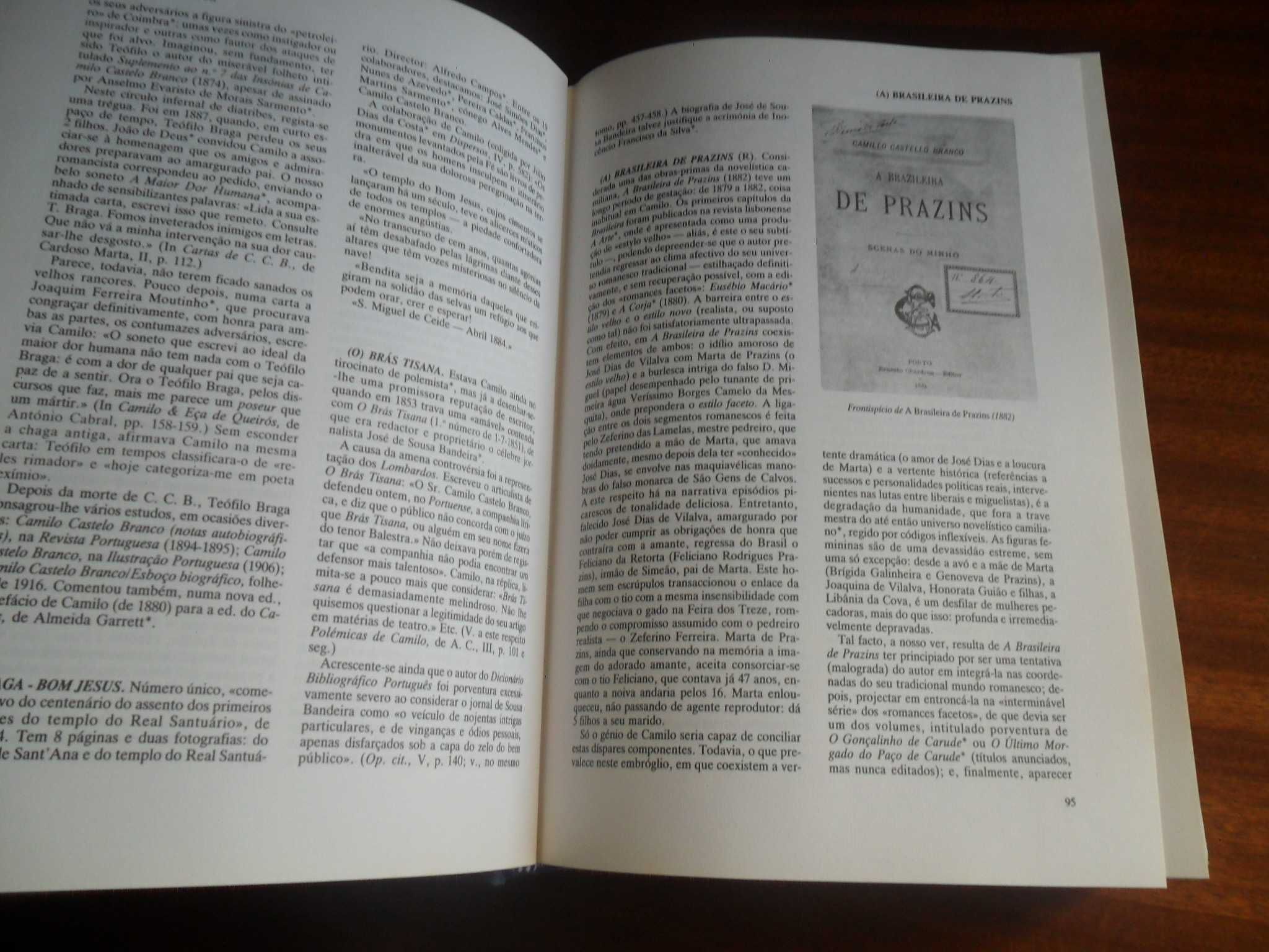 "Dicionário de Camilo Castelo Branco" de Alexandre Cabral - 1ª Ed 1989