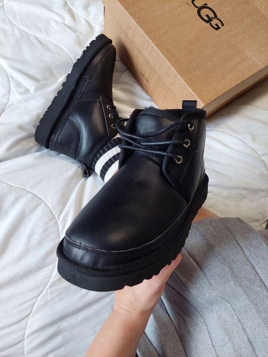 Угги Мужские UGG Neumel Leather Black (Кожа)