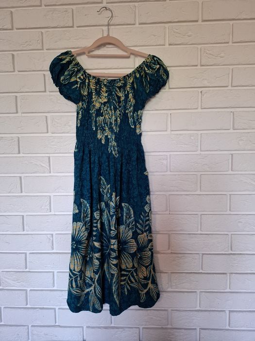 Sukienka boho z marszczeniem 152 cm