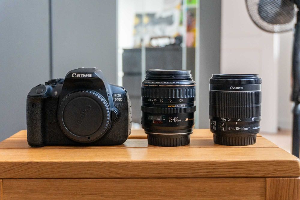 Canon EOS 700D + 18-55mm + 28-105mm - świetny stan (możliwe osobno]