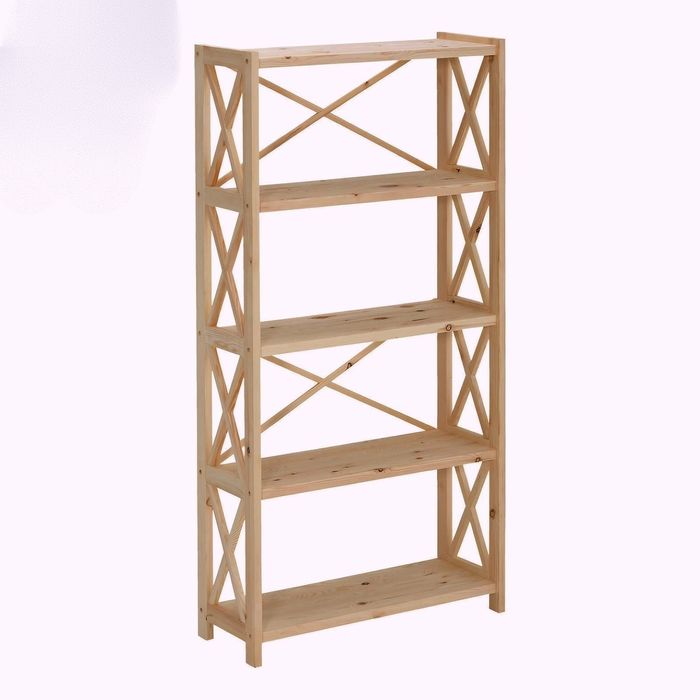 Стелаж дерев'яний 5 полиць