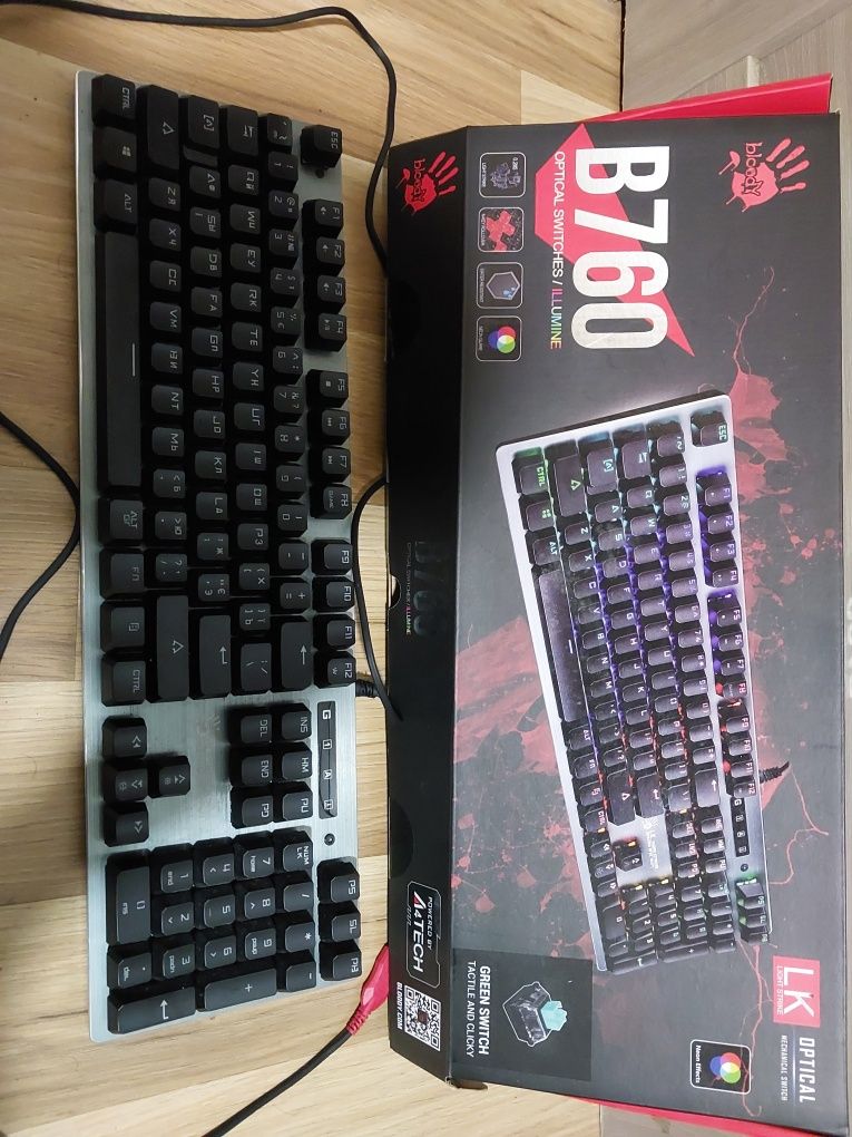 Продаю б/у клавіатуру bloody lk gaming keyboard infrared optic shaft