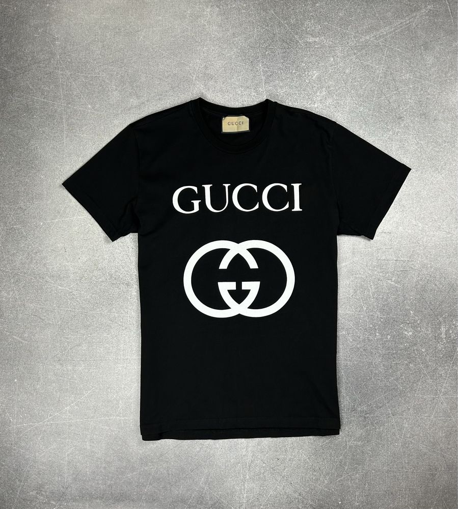 Gucci (L-XL) футболка чорна made in Italy