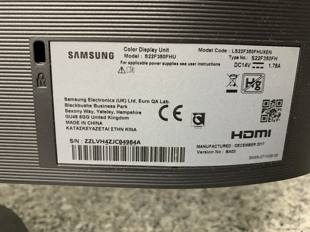 Monitor Samsung 22”