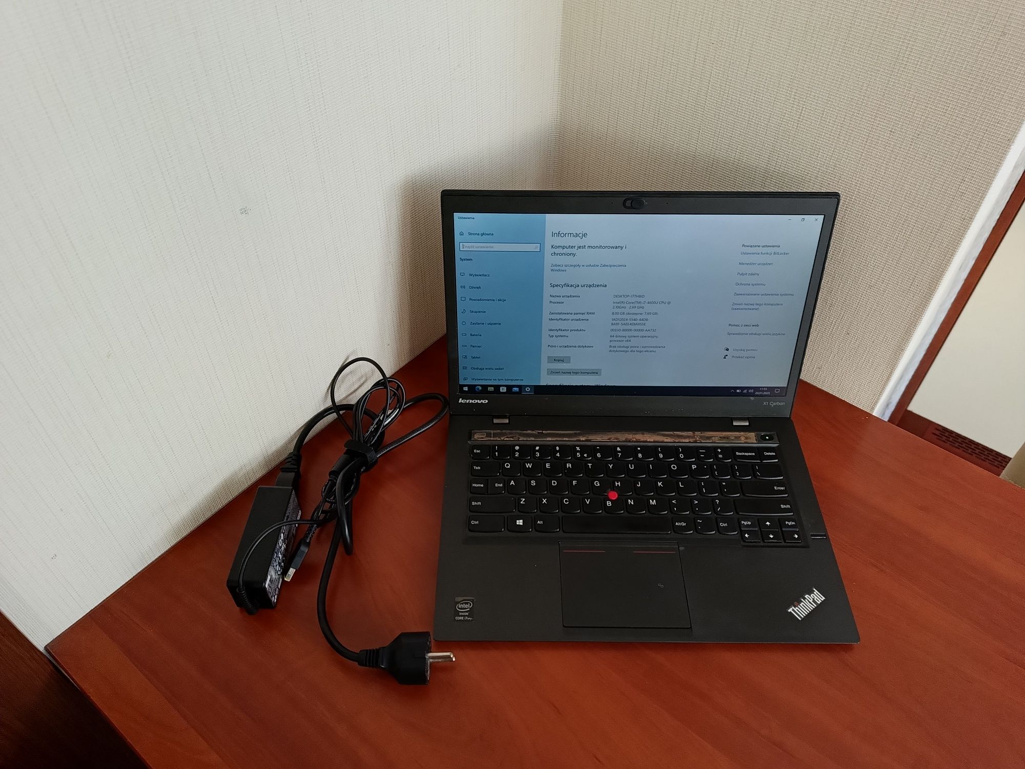 Lenovo X1 Carbon Gen1 i7/8GB/500GB SSD/Win10 Pro