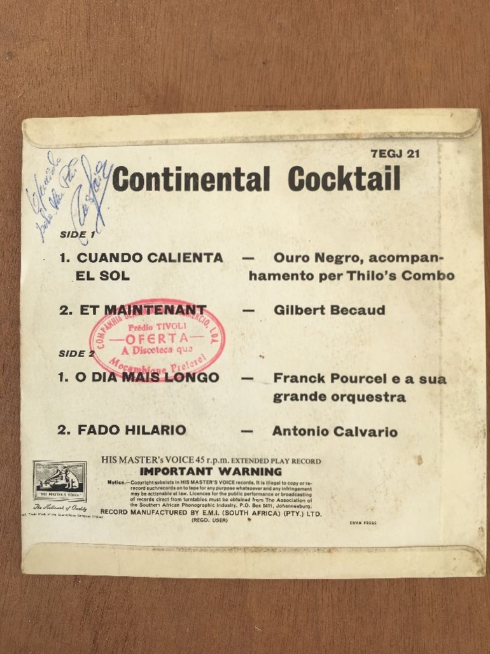 Vinil singel - Continental cocktail