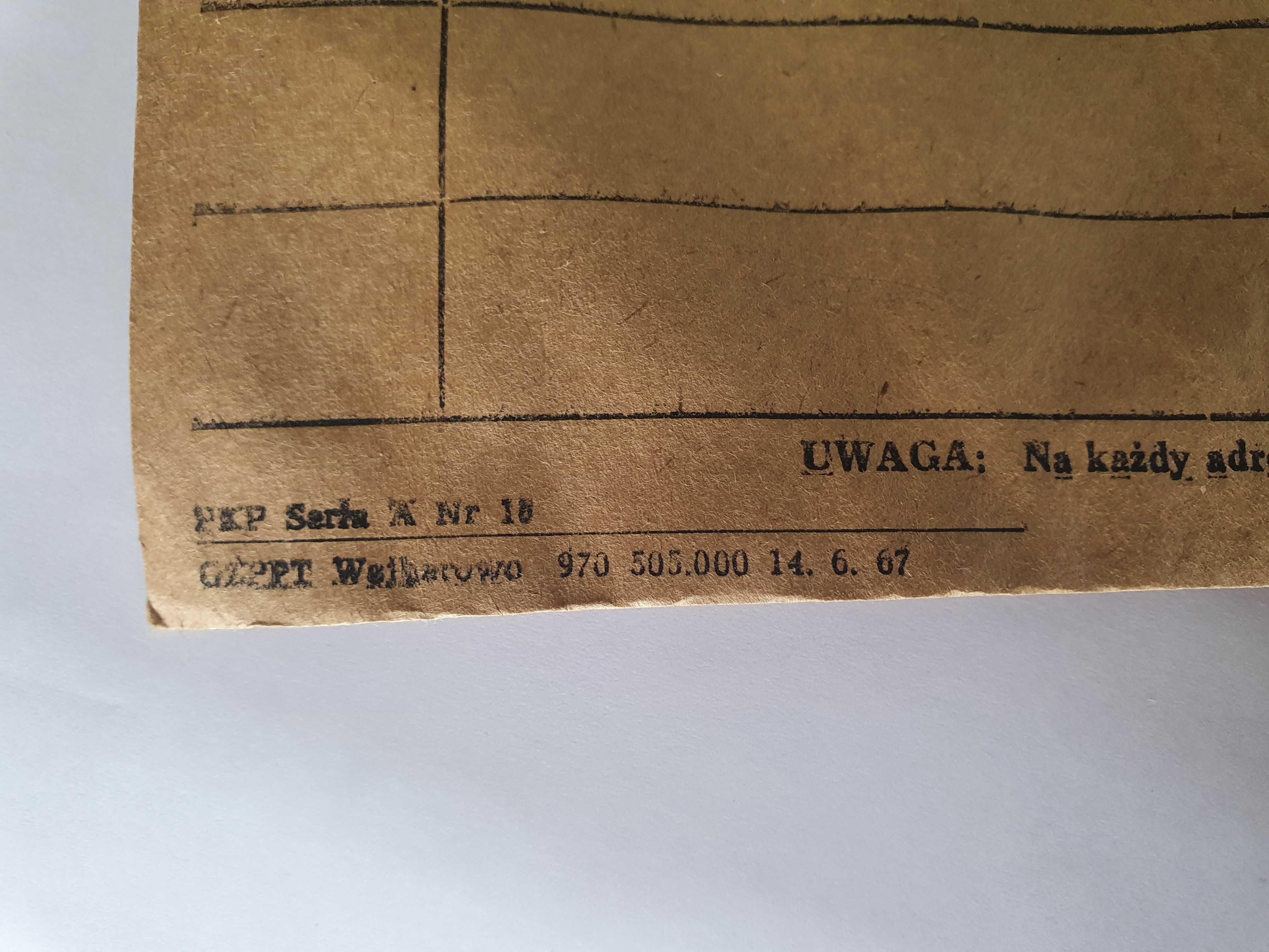 Koperta korespondencja służbowa PKP z czasów PRL 7 sztuk + gratis