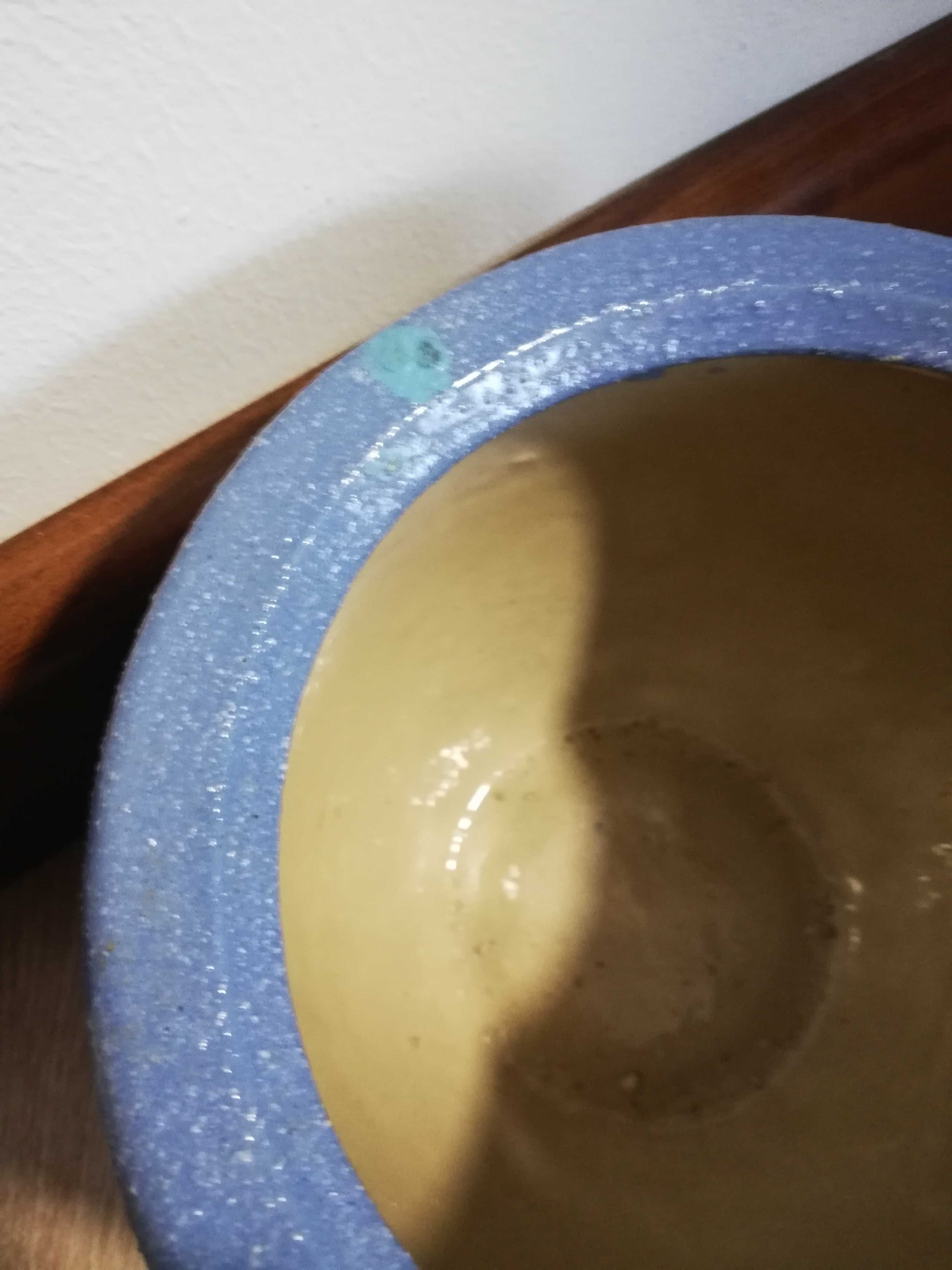 Doniczka ceramiczna osłonka niebieska w kaktusy