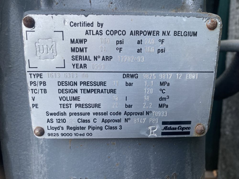 Compressor ar atlas cop