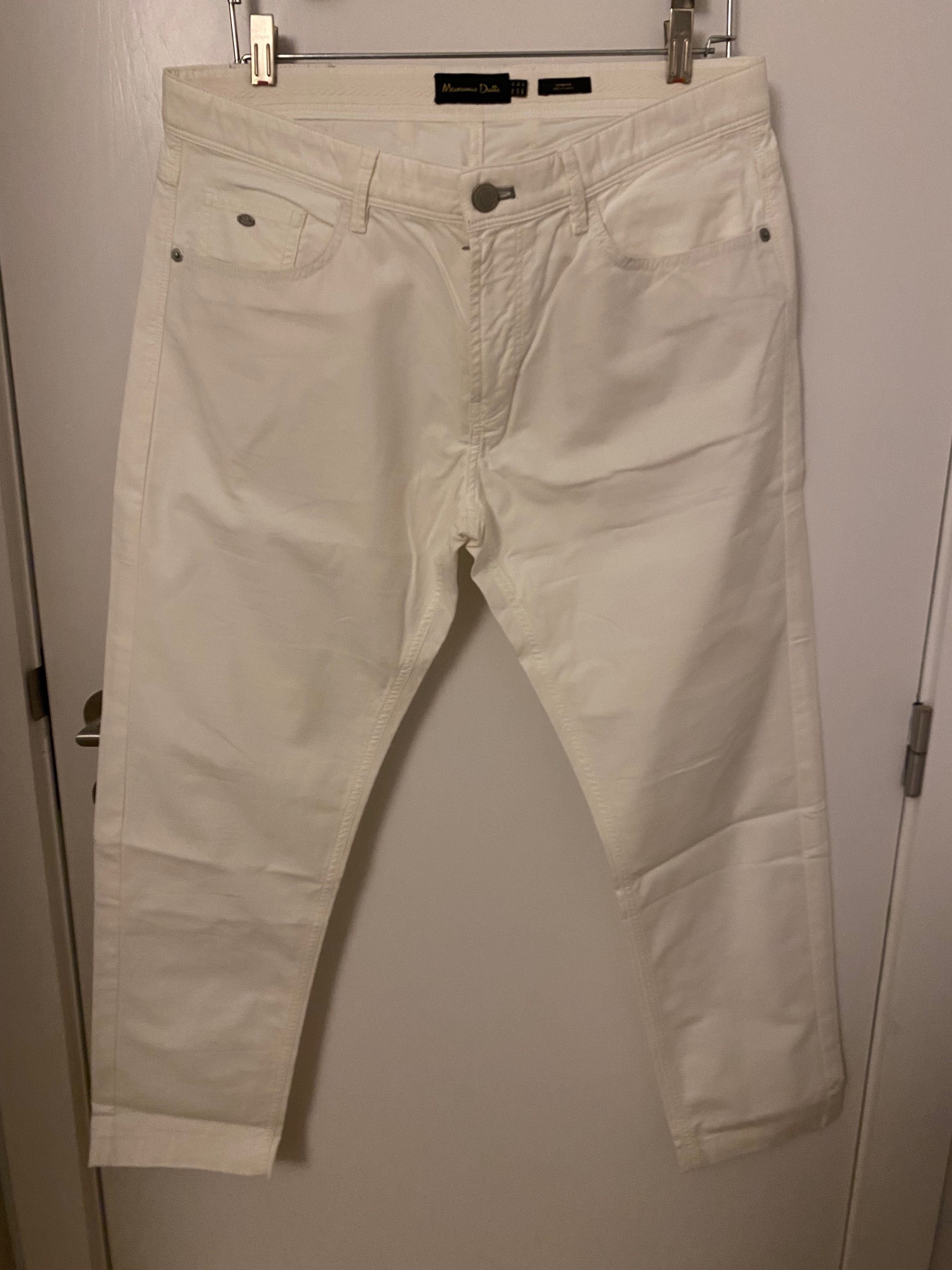 Calças Massimo Dutti Brancas - slim fit