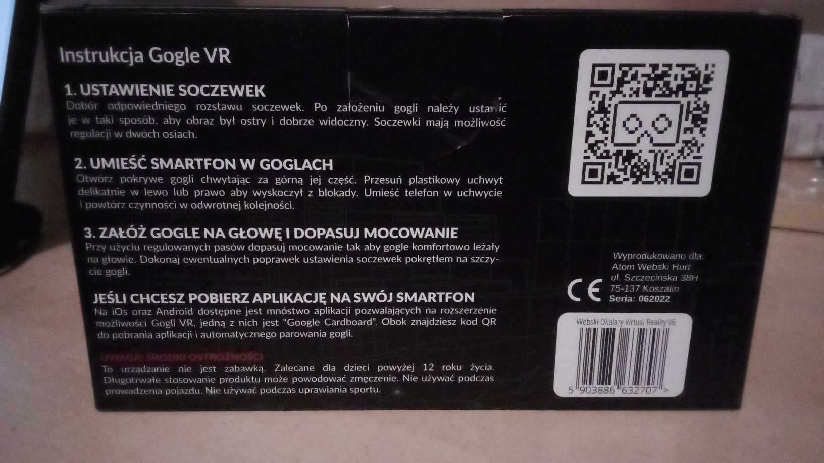 Gogle VR Webski VR3DWEBJ30