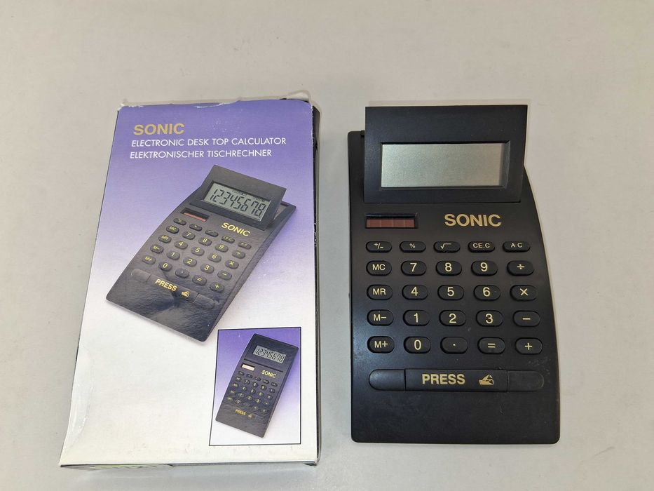 N121 Kalkulator Biurkowy Sonic Vintage Duży Stołowy Elektroniczny