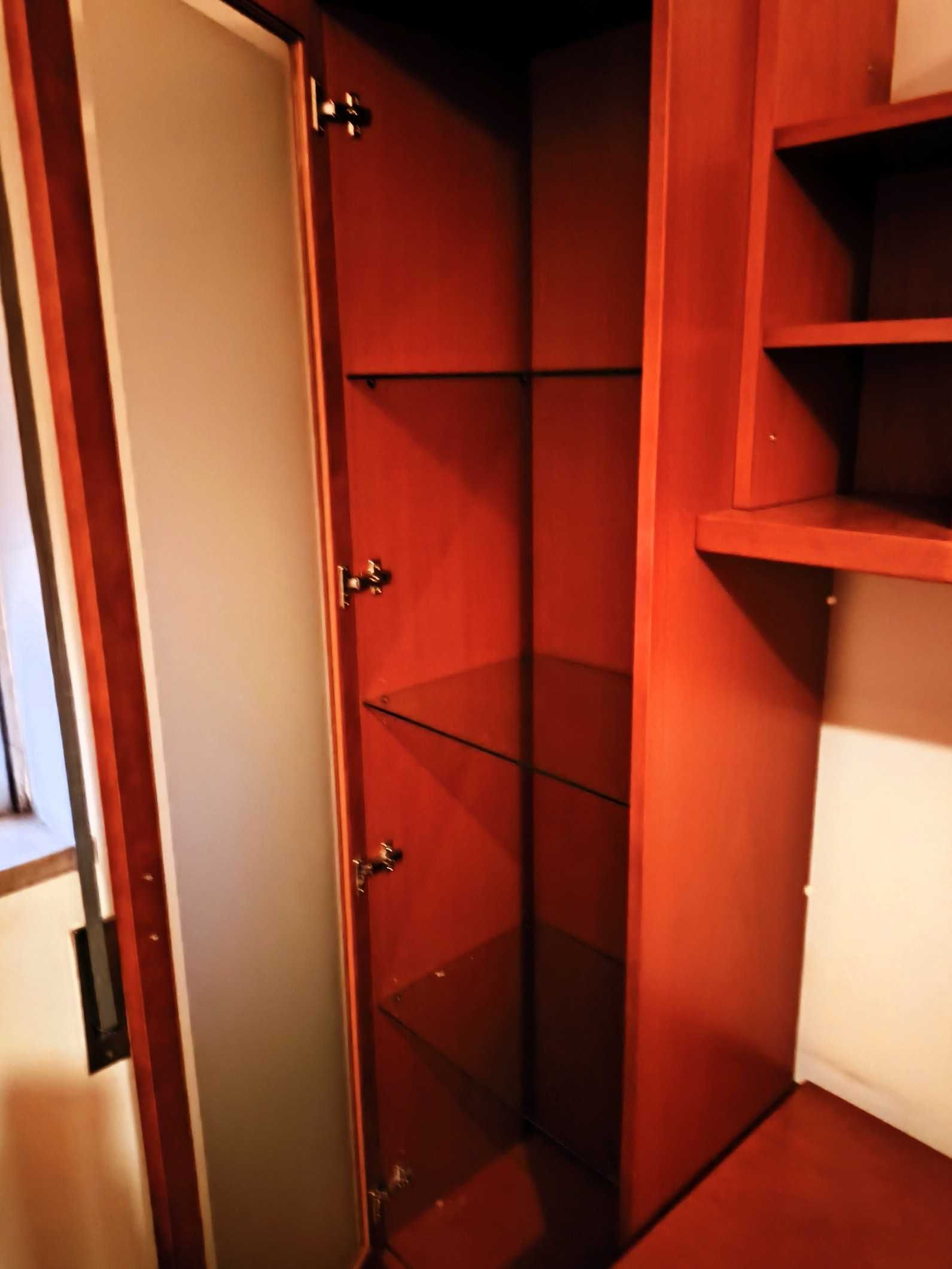 Conjunto Completo Moveis de Sala e Mesa de Jantar em Cerejeira Maciça