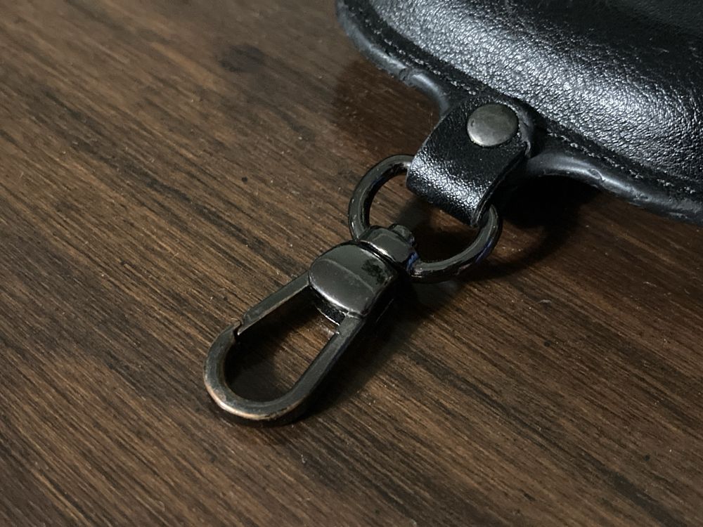Etui na Apple Airpods Pro czarne skórzane