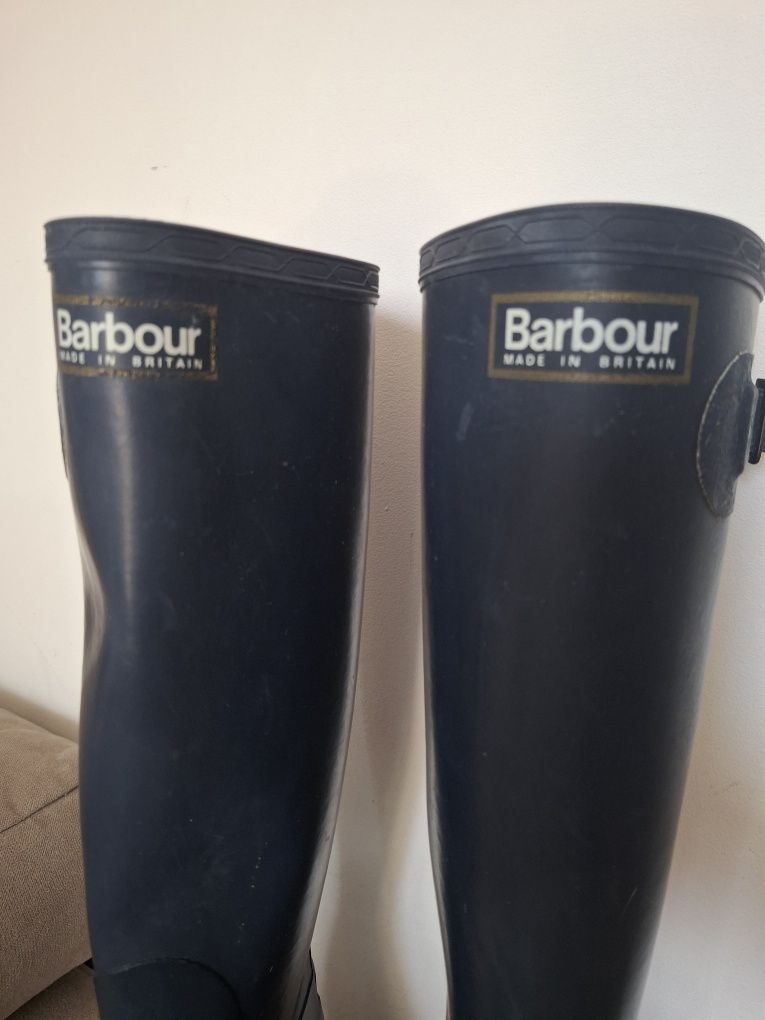 Barbour kalosze wysokie granatowe