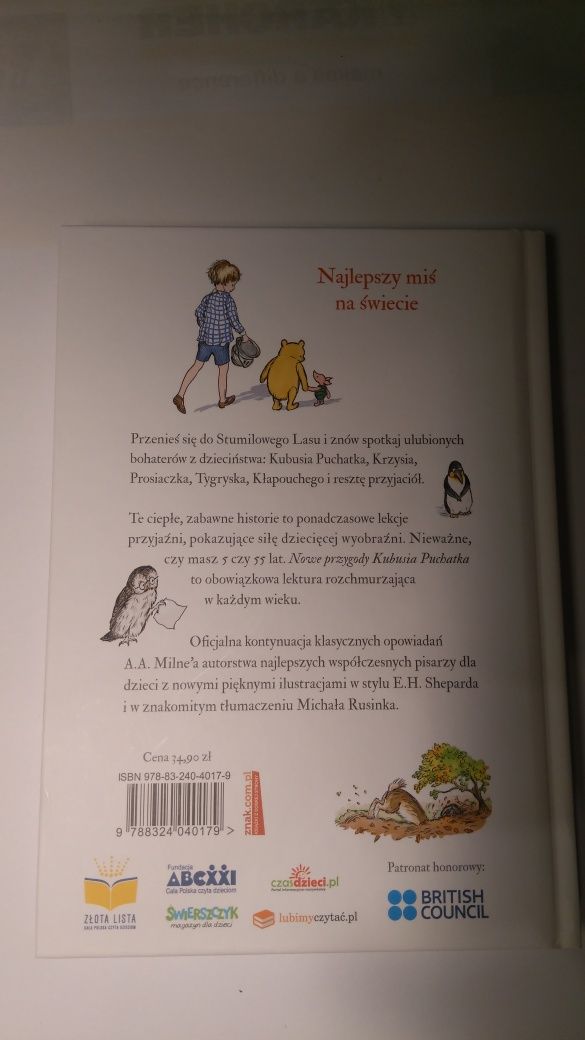 Książka dla dzieci ,,Nowe przygody Kubusia Puchatka" - Michał Rusinek