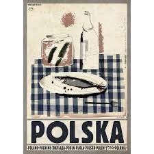 Plakat Wodka i zakąska Polska 98x68 cm Polska Szkoła Plakatu