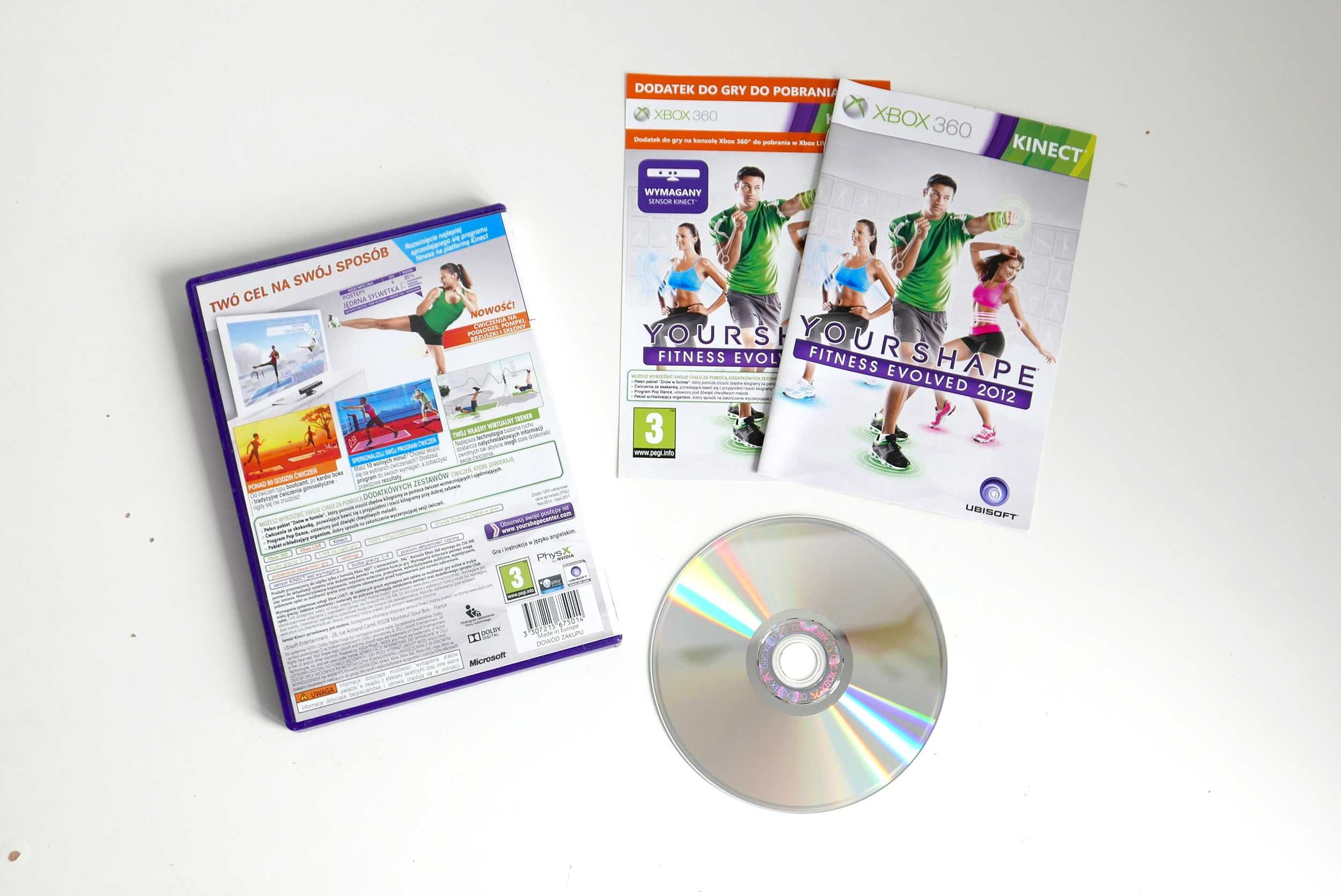 KINECT Your Shape Fitness Evolved 2012 XBOX 360