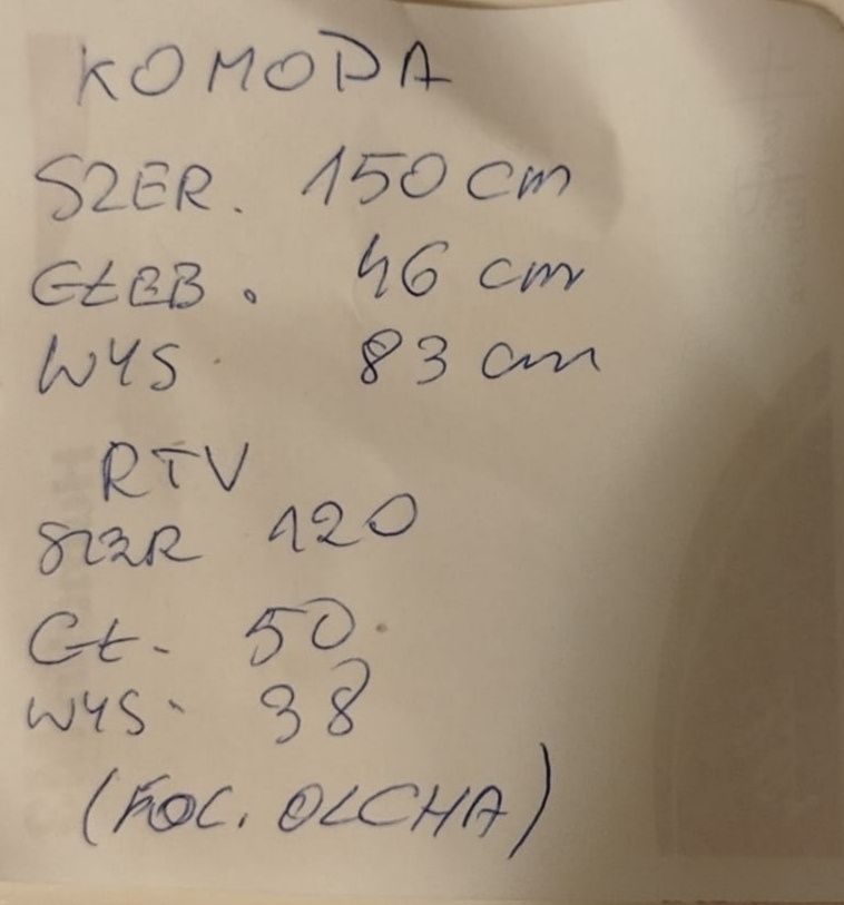 Szafka RTV  bez uszkodzeń