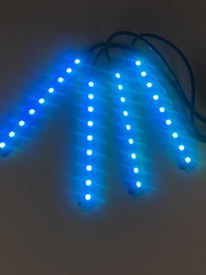 Oświetlenie LED do samochodu listwy 4 x 22,5 cm RGB pilot