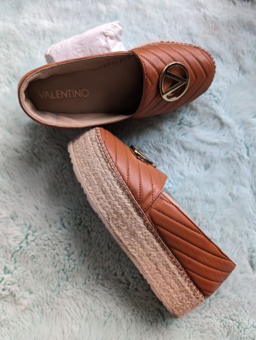 Valentino Palmera Sauvage Espadrille Platform Loafers