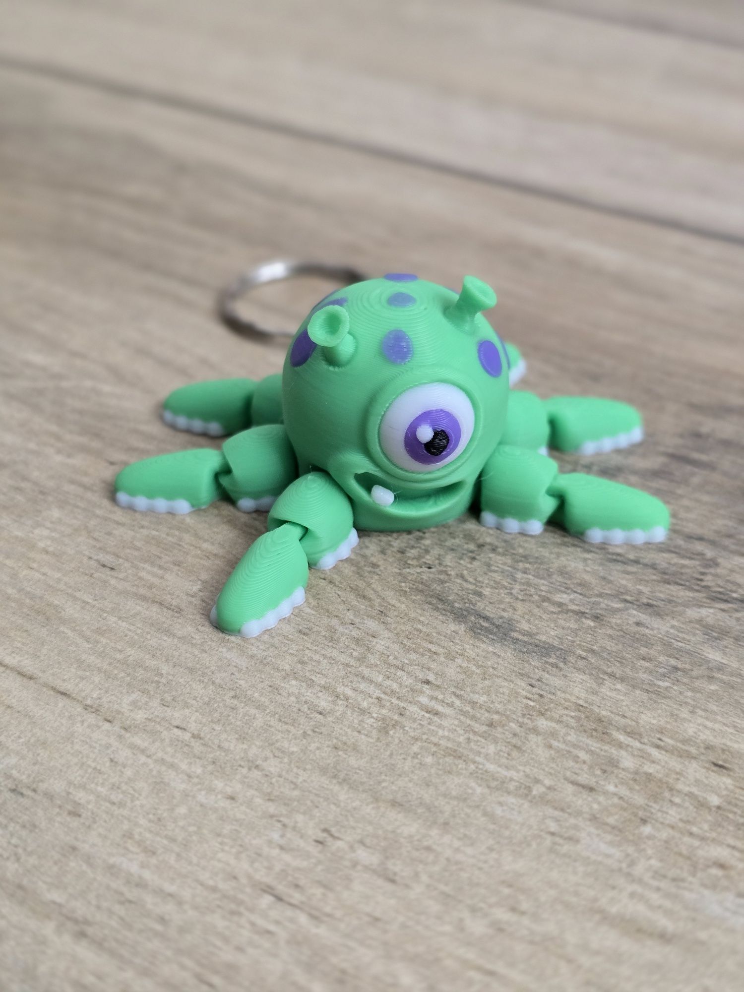 Breloczek Alien Squid Spinner 3d - Brelok Druk3d fidget Keychain